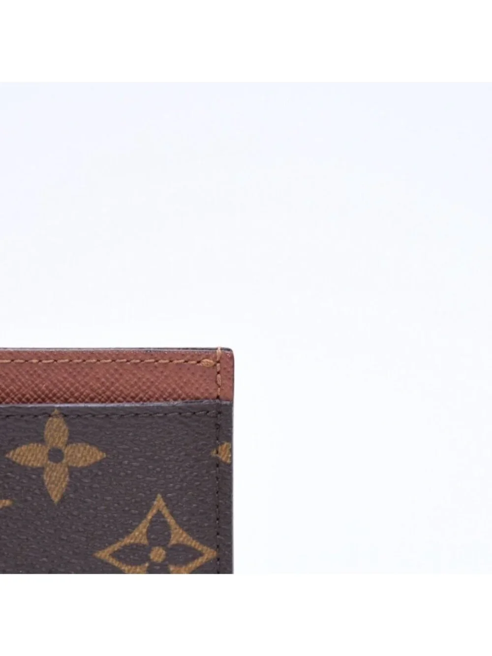 Louis Vuitton Porte Cartes Simple Card Case Monogram Canvas Brown